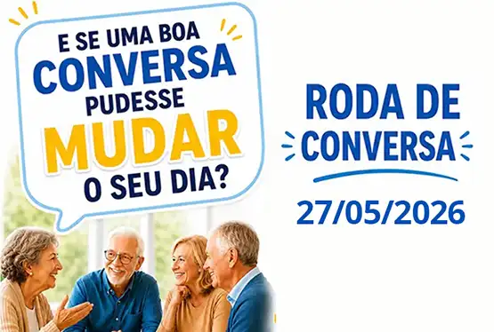 E se uma boa conversa pudesse mudar o seu dia?   Participe da Roda de Conversa
